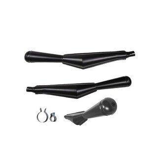 uitlaat oldtimer (made in EU) megafoon uni. 32mm zwart jamarcol