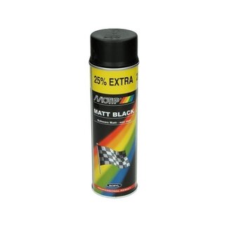 spuitlak 500mL spuitbus zwart mat motip 04006