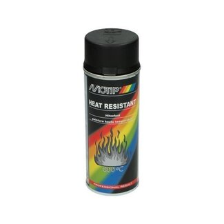 spuitlak hittebestendig 400mL spuitbus zwart motip 04031