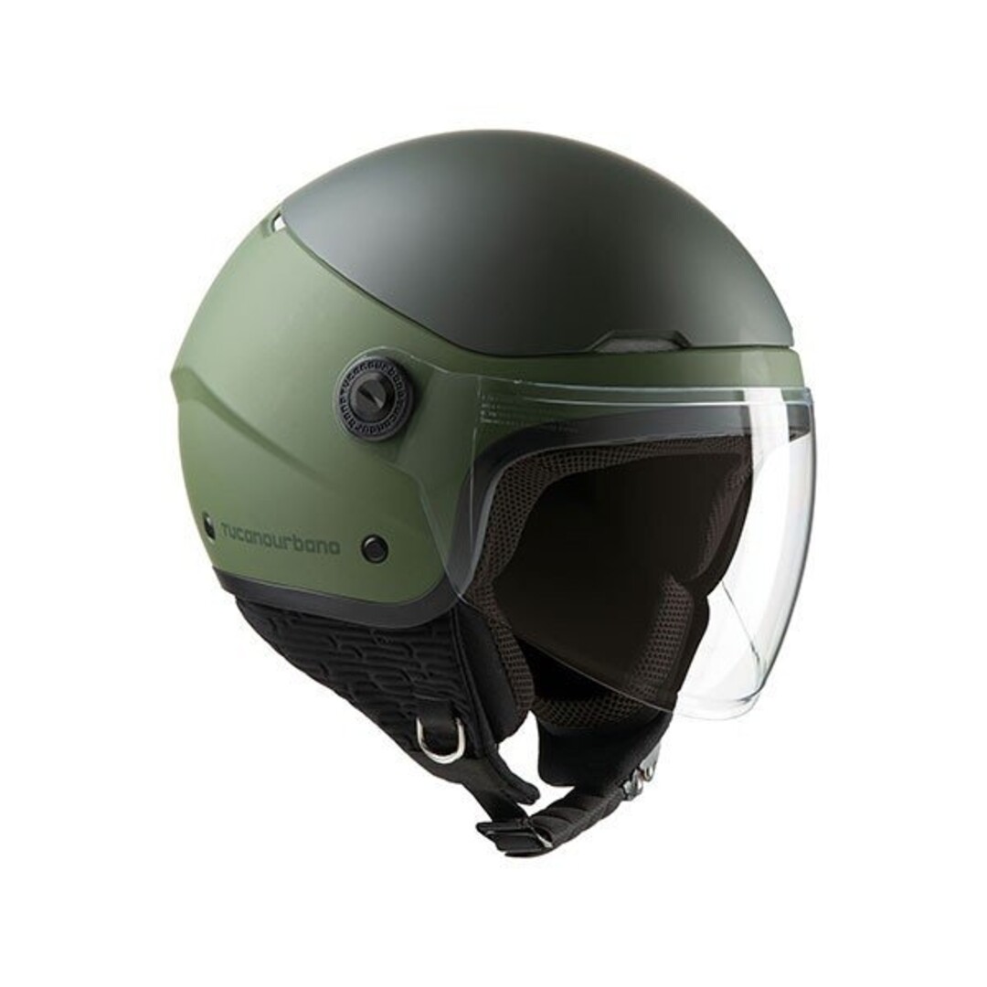 helm demi-jet el 'pop M mat groen/mat zwart tucano