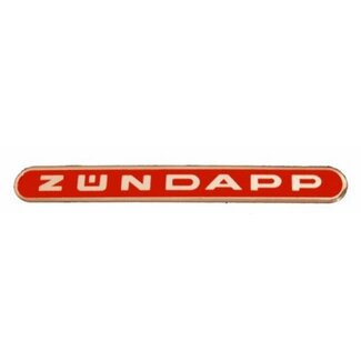 sticker zundapp woord [zundapp] langwerpig alu/rood