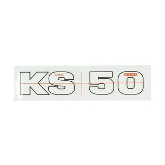 sticker zundapp ks50 wit/zwart