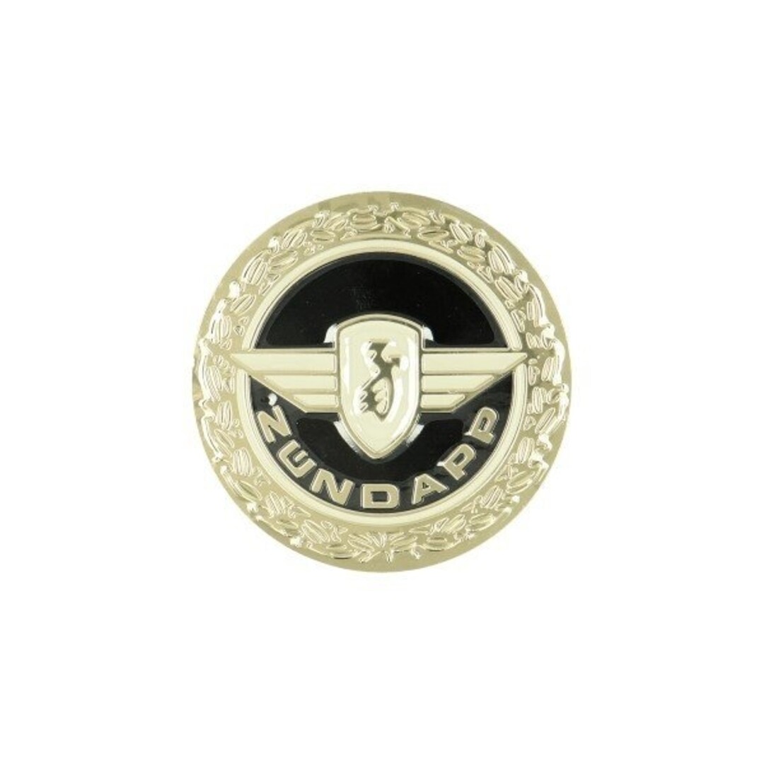 sticker zundapp logo benzinetank rond zundapp alu 020220
