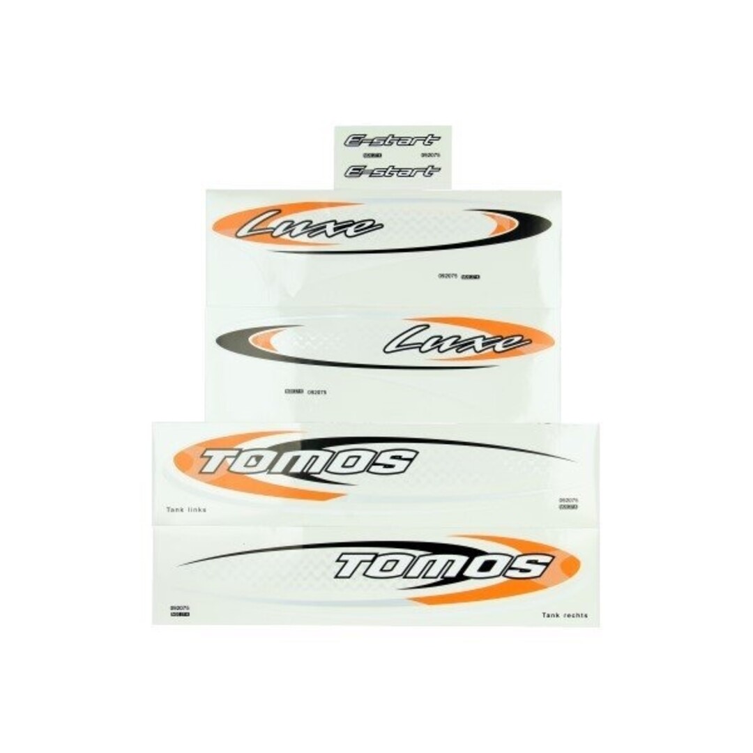 Tomos stickerset tomos luxe e-start oranje/zwart 080092