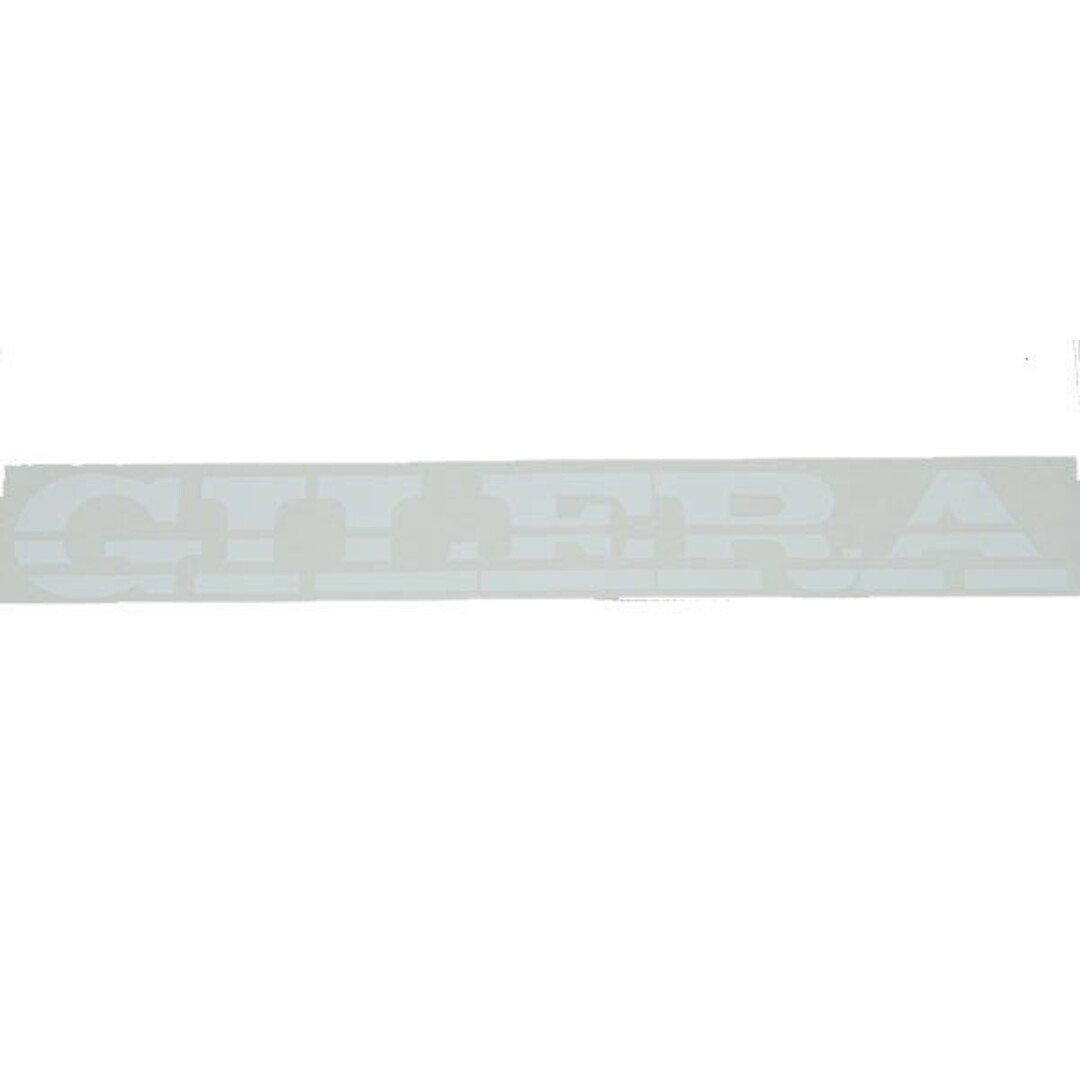 sticker piaggio woord [gilera] run/stal 23cm wit orig 081941