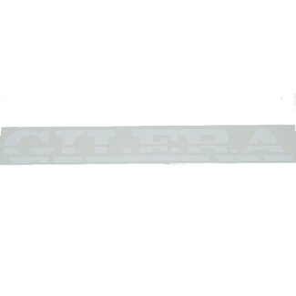 sticker piaggio woord [gilera] run/stal 23cm wit orig 081941