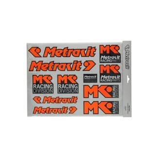 stickerset pro race univ oranje/zwart metrakit 98027022