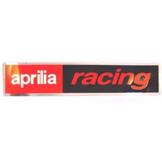 sticker aprilia woord [apr racing] 46x220mm rood/zwart falko 980675