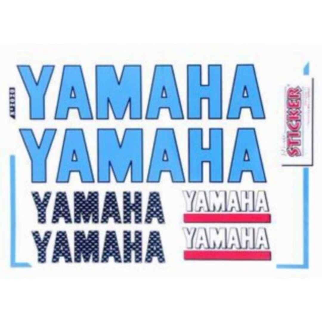 stickerset woord [yamaha] blauw falko 982020 6-delig