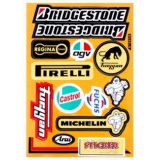 stickerset sponsor agv/arai/bridgestone/castrol/pirelli/regina univ falko 982028 12-delig