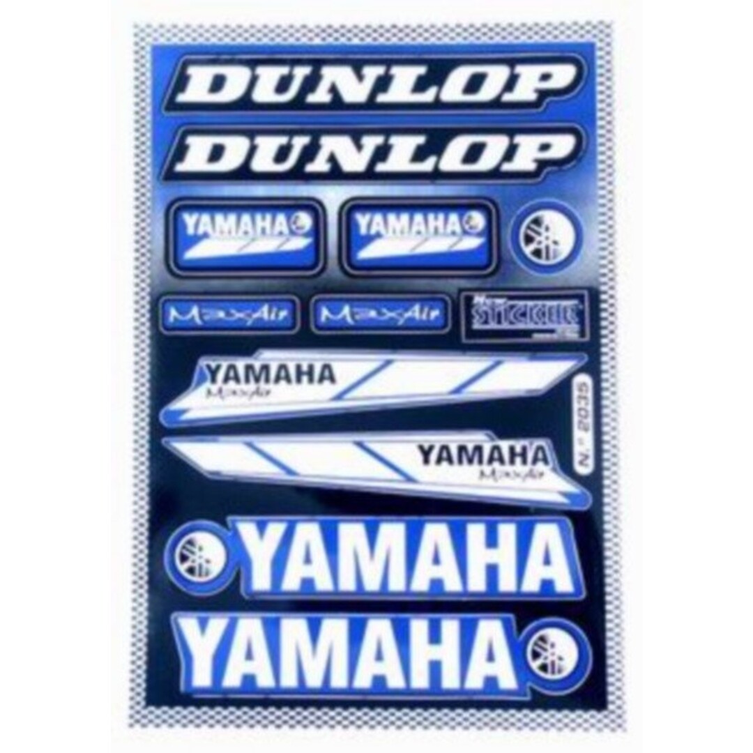 Yamaha stickerset sponsor dunlop/max air/yamaha univ blauw falko 982035 11-delig