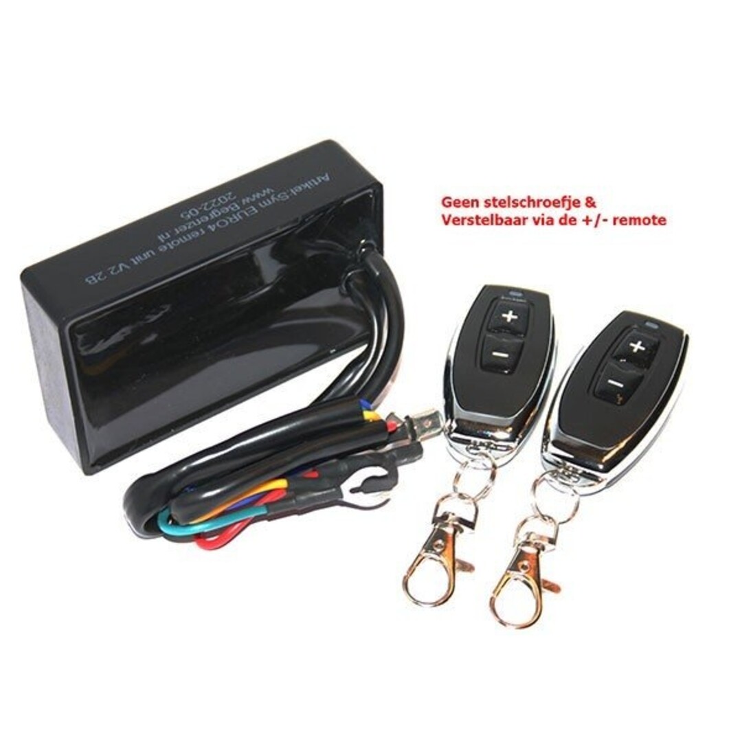 toerenbegrenzer + afstandsbediening Sym/peugeot  euro-3/4 modellen AGM 3b3/carb. Oxford euro-b