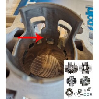 Puch cil+kop alu-nik + membraan !!gaatje in cil wand!! maxi/puch 43.5mm polini 144.0151