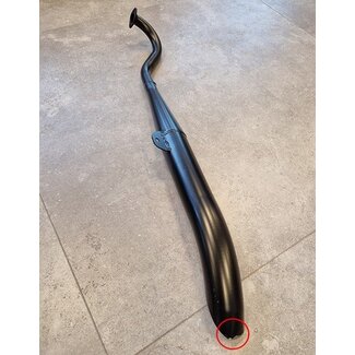 Puch uitlaat (made in EU) !!SCHADE!! side pipe zwart past op maxi, puch