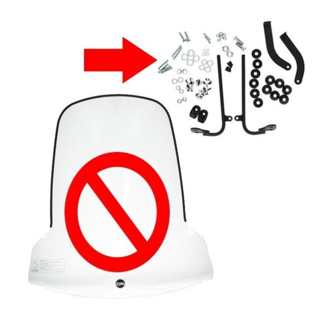 bevestigingset orig windscherm (tbv pp nr.80948) 70.5cm past op mio 50i sy530-fsa-00l