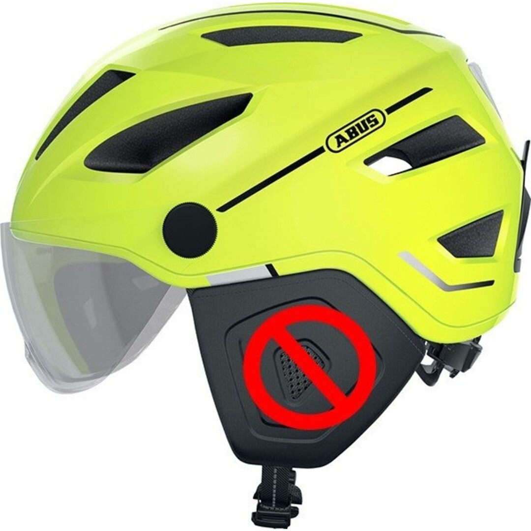 helm abus pedelec/snorfiets 2.0 !!mist oorstukken!! XS-S 51/55 signal yellow
