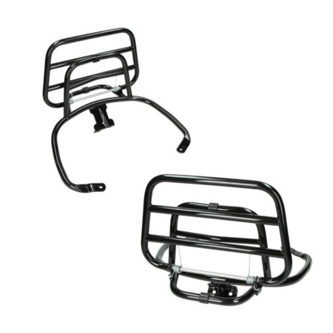 Vespa achterdrager opklapbaar !! SCHADE lichte krasjes !! zwart glans past op primavera, sprint