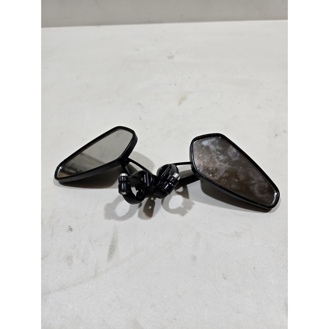 Bar end spiegel set zie foto ! / Zwart Glans