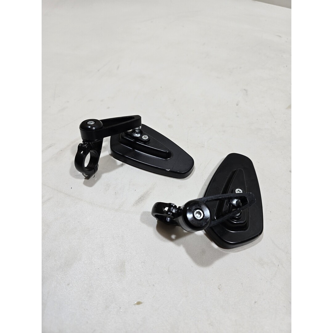 Bar end spiegel set zie foto ! / Zwart Glans