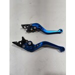 Remgreep set verstelbaar / Blauw passend op piaggio met dubbele schijf