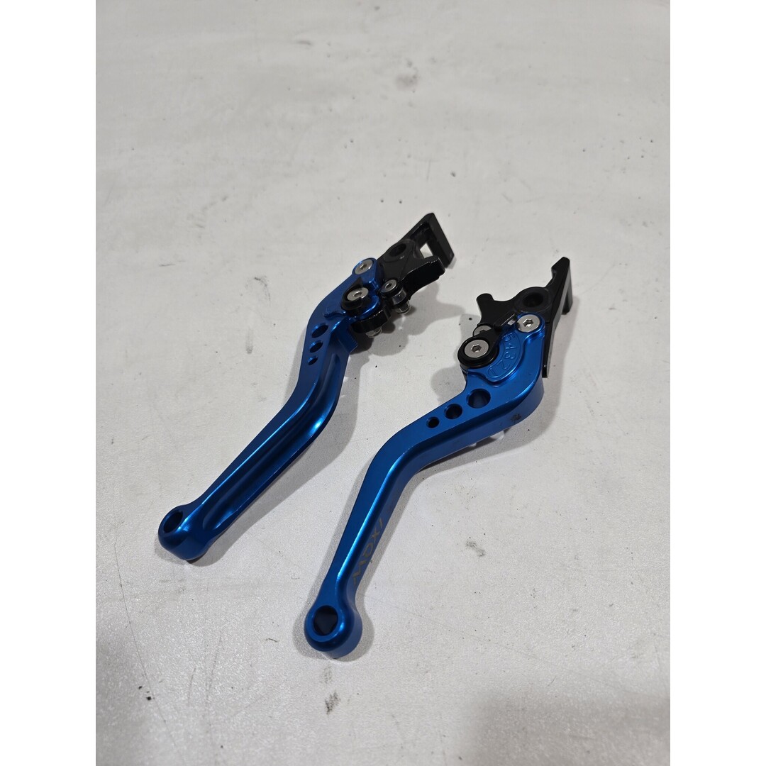 Remgreep set verstelbaar / Blauw passend op piaggio met dubbele schijf