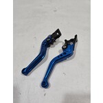 Remgreep set verstelbaar / Blauw passend op piaggio met dubbele schijf
