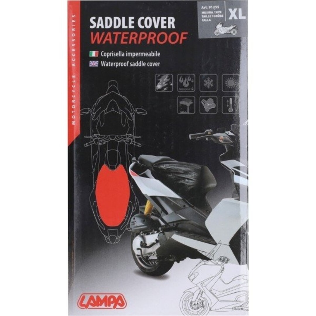 Lampa beschermhoes lampa buddyseat waterdicht 80x118cm XL zwart