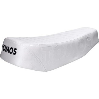 Tomos Buddyseat (Made in EU) met Logo L/R Wit - Past op Tomos