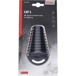 afdekdop lampa uitlaat universeel 32-60mm zwart