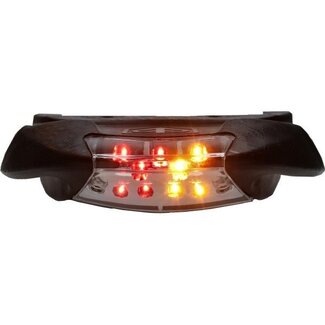 Piaggio achterlicht led + knipperlichten ingebouwd chroom/helder 9 leds zip2000 DMP