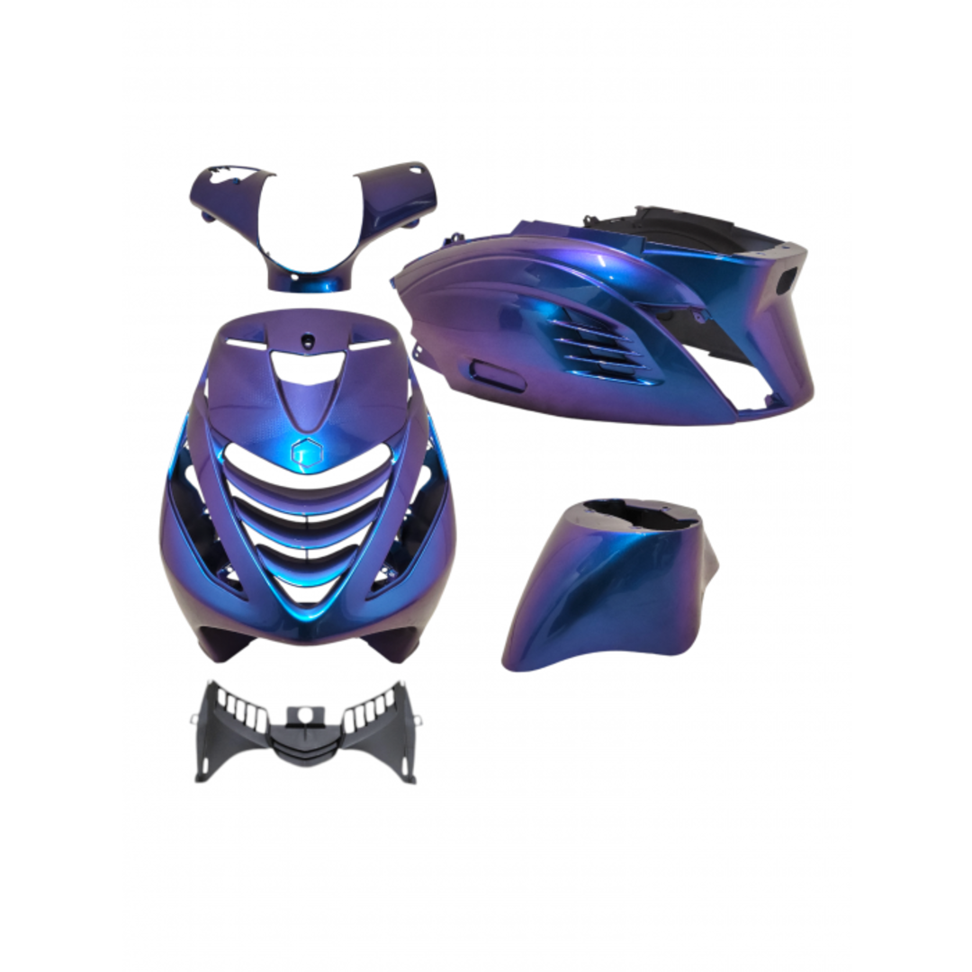 Piaggio plaatwerkset DMP RS-1 Porsche cayman blauw past op zip2000