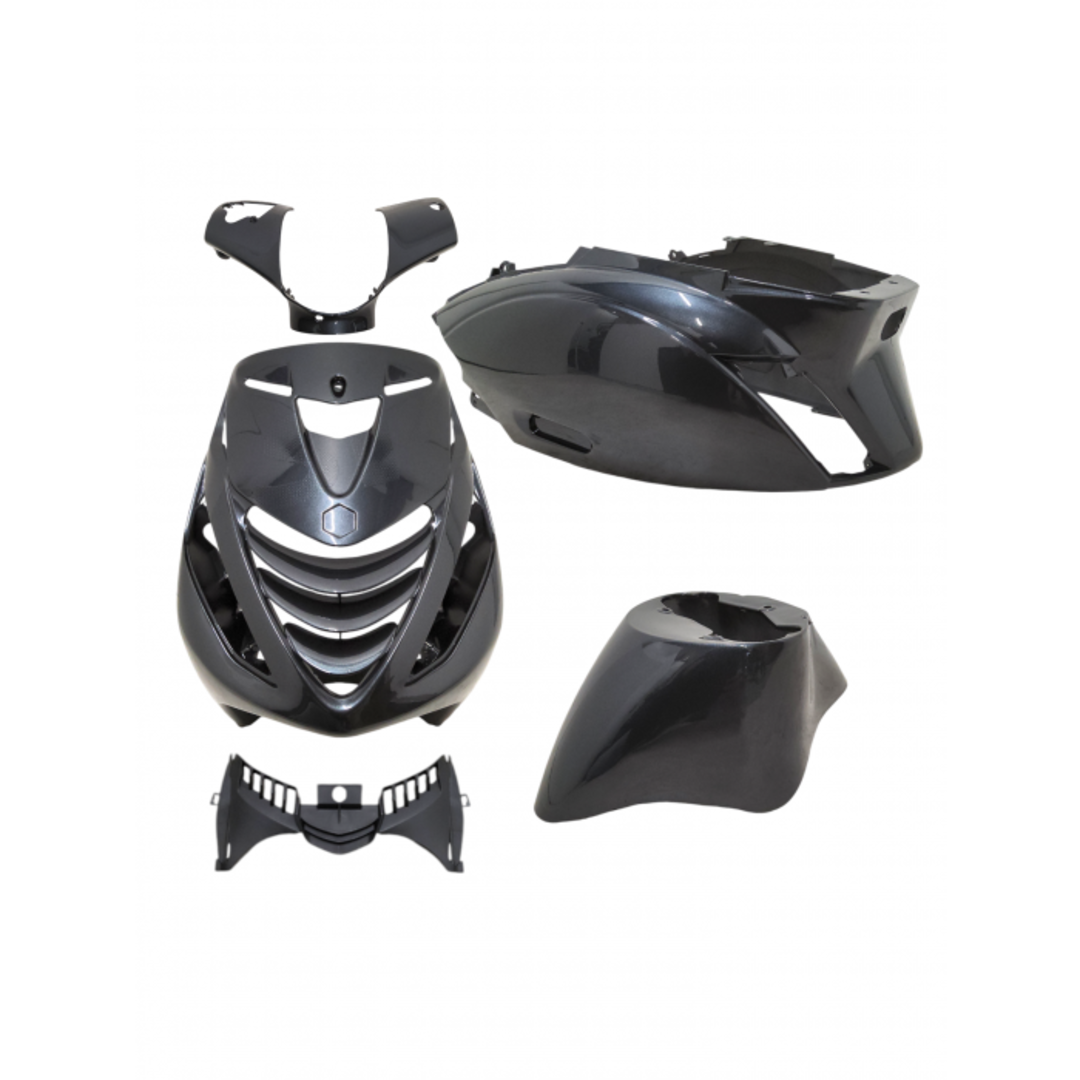 Piaggio plaatwerkset DMP EVO-1 BMW antraciet grijs past op zip2000