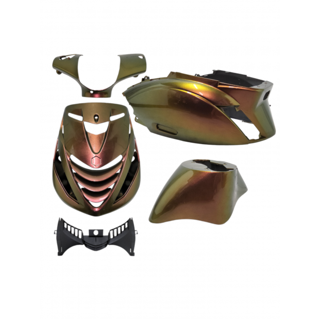 Piaggio plaatwerkset DMP EVO-1 BMW chesnut brons bruin past op zip2000