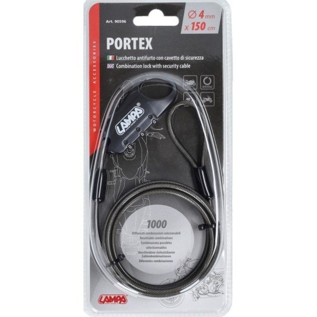 Lampa cijferslot lampa + kabel 150cm grijs