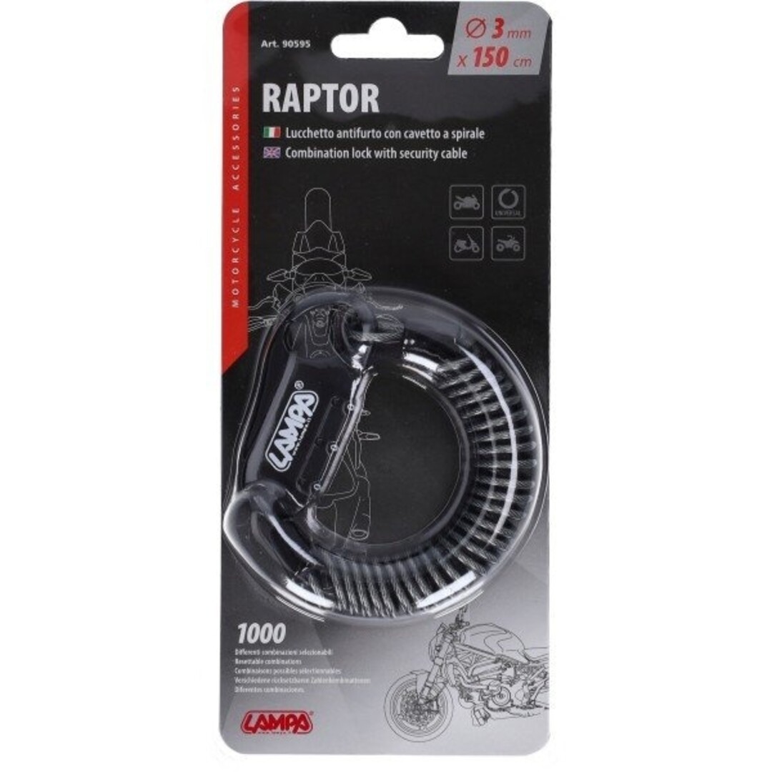 Lampa cijferslot lampa + kabel universeel 150cm grijs