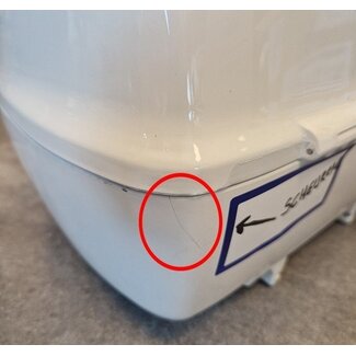 topkoffer Piaggio origineel !! SCHADE !! wit monte 544 past op primavera, sprint 1b00001600r7