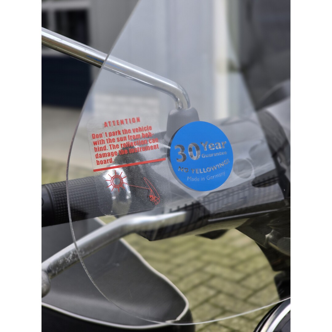 Hoog windscherm Vespa S helder - Regia + bevestigingsset (Made in EU)