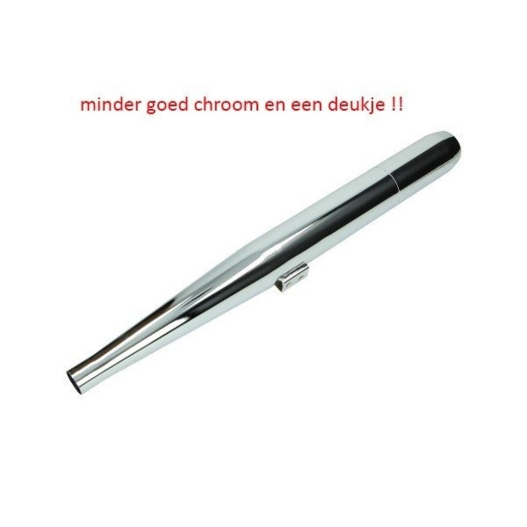 uitlaat !!SCHADE!! (made in EU) model 6.3 zonder lasnaad kreid/kreid rs chroom