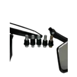 Fenom Fenom spiegelset zwart – geschikt voor Piaggio, Vespa en universele scooters