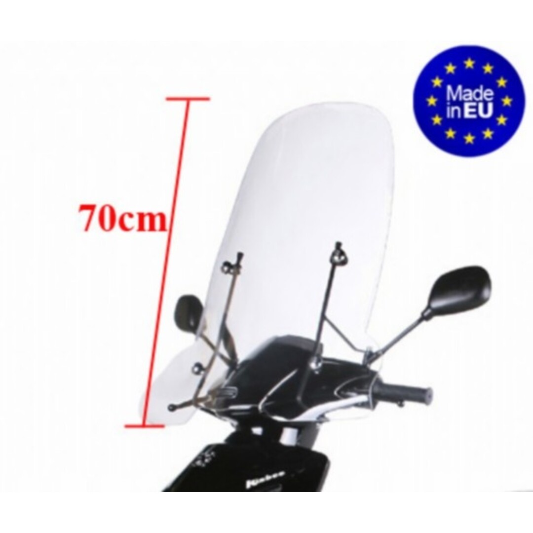 Regia hoog windscherm met bevestigingsset voor Peugeot Kisbee 4T – helder GS acril, UV-bestendig – Made in EU