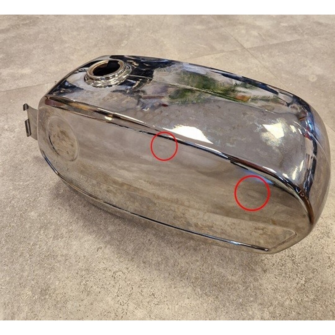 benzinetank !!SCHADE!! (deukjes) chroom past op zund ot mod. 517 517-20.903