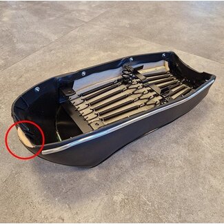 Kreidler buddyseat !!SCHADE!! franc dicht (made in EU) zwart past op kreidler