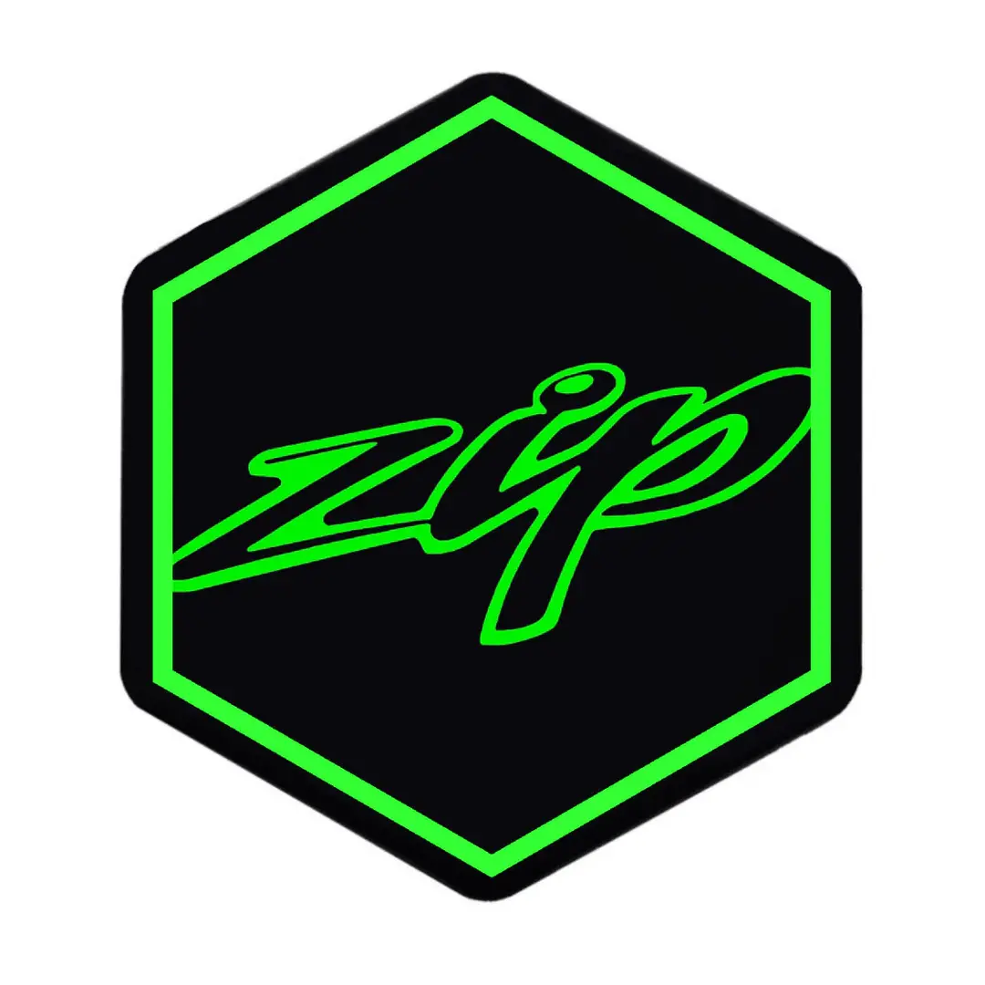 3D Voorkaplogo/Sticker Zip/ Groen