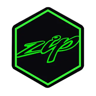 3D Voorkaplogo/Sticker Zip/ Groen