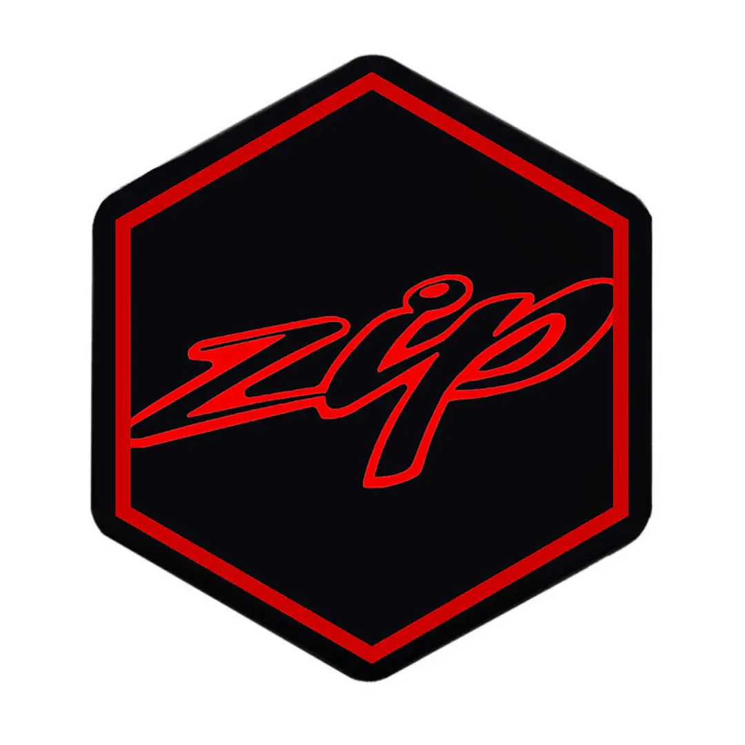 3D Voorkaplogo/Sticker Zip/ Rood