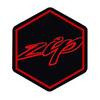 3D Voorkaplogo/Sticker Zip/ Rood