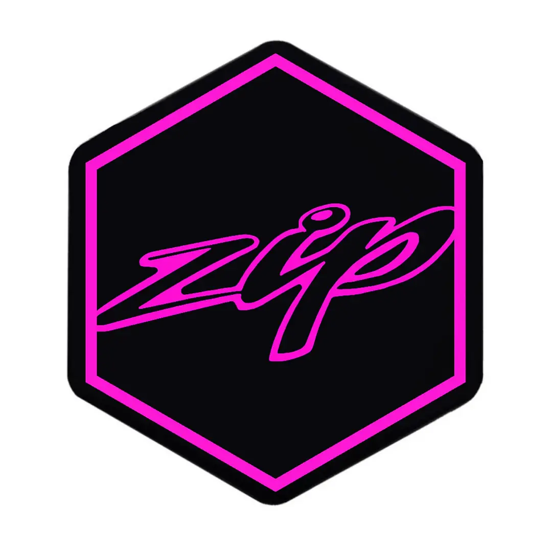 3D Voorkaplogo/Sticker Zip/ Roze