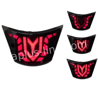 ACHTERLICHT ALPHA LED/TUBE PASSEND OP PIAGGIO ZIP - SMOKE 'MOVING'