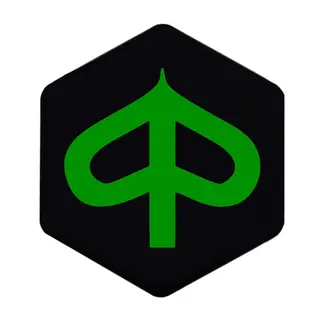 Piaggio 3D Voorkaplogo / Sticker Zip Groen