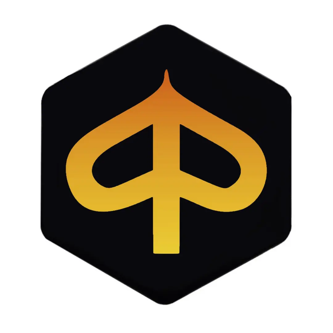 3D Voorkaplogo / Sticker Zip Geel/oranje